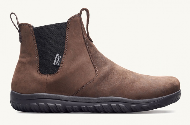 Lems Chelsea Boot Vízálló Férfi Barefoot Barna GYJ-47279