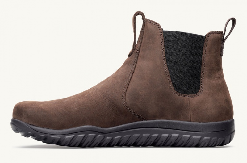 Lems Chelsea Boot Vízálló Férfi Barefoot Barna GYJ-47279