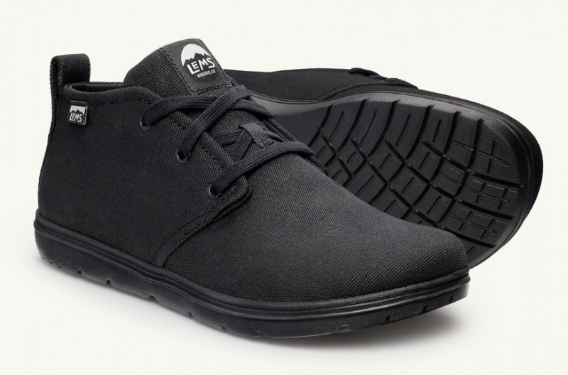 Lems Chukka Vászon Női Barefoot Fekete JFX-61377